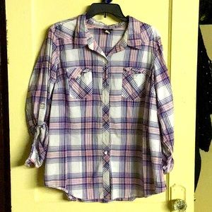 Patterned Button Up Shirt